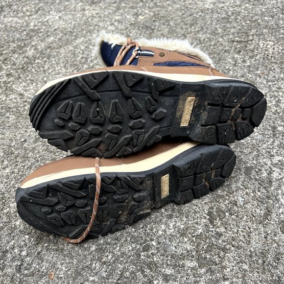 BearPaw Marina Hickory Quilted Waterproof Boot Boots Brown Navy Women's US 9 - Picture 5 of 10